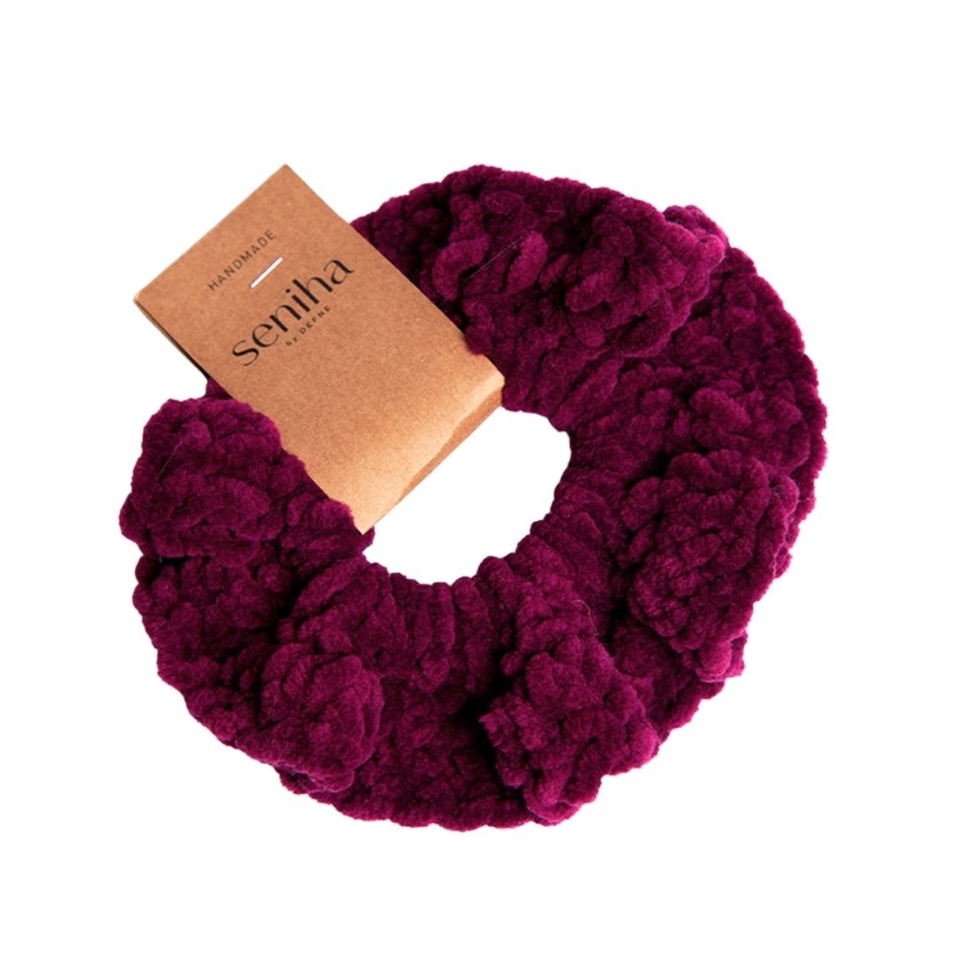 Saç Tokası Scrunchie Mürdüm
