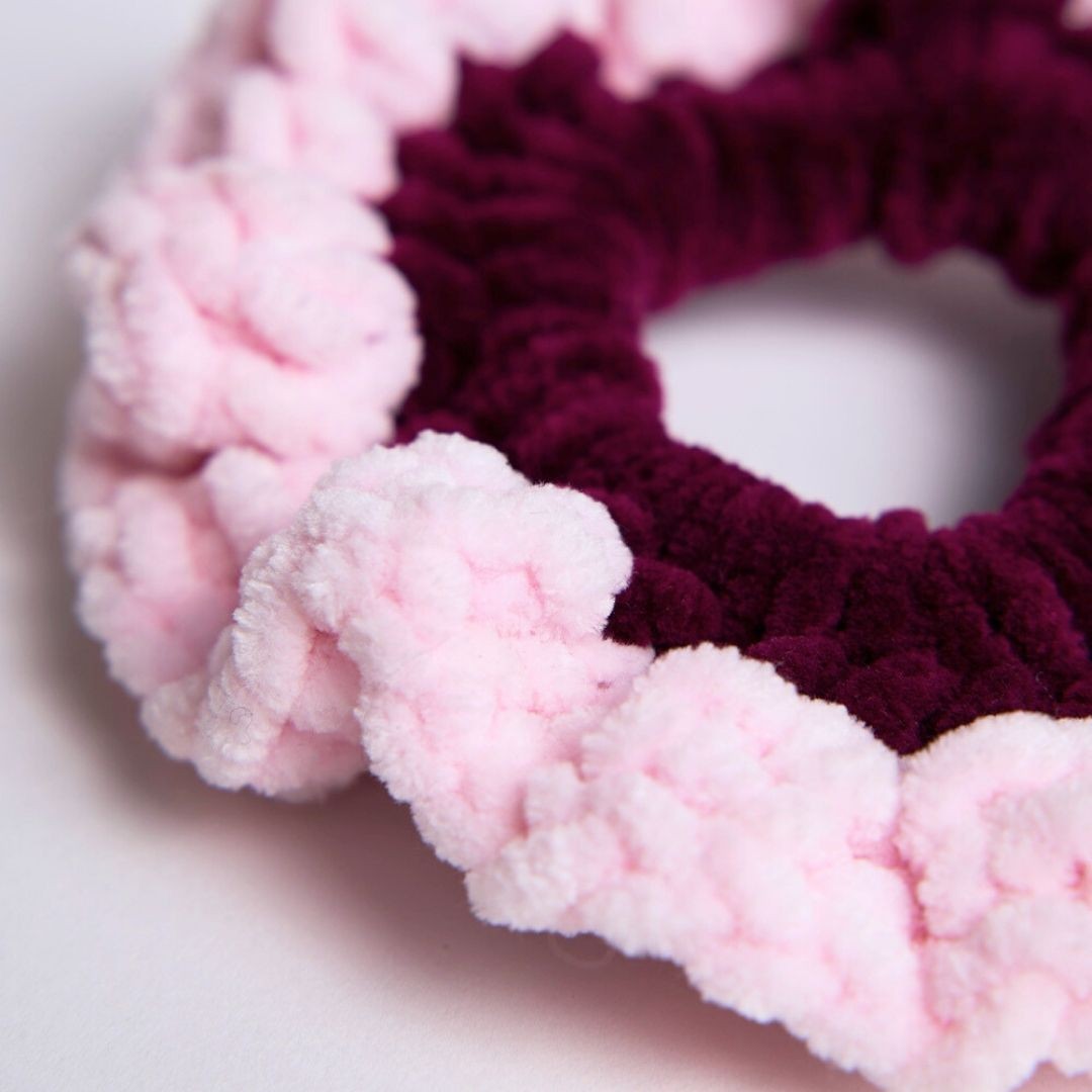 Saç Tokası Scrunchie Pembe Mor