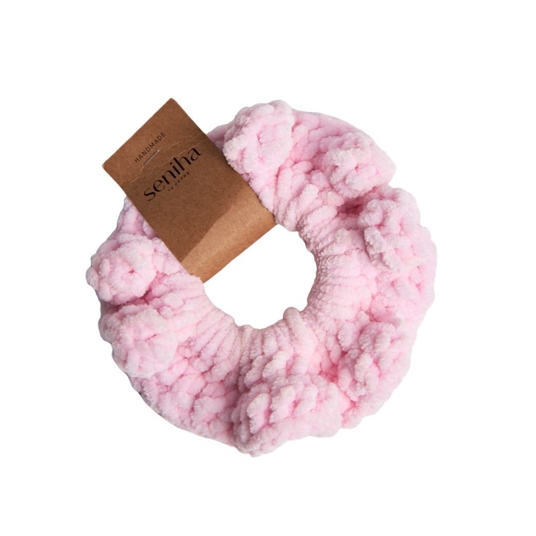 Saç Tokası-Scrunchie-Pembe