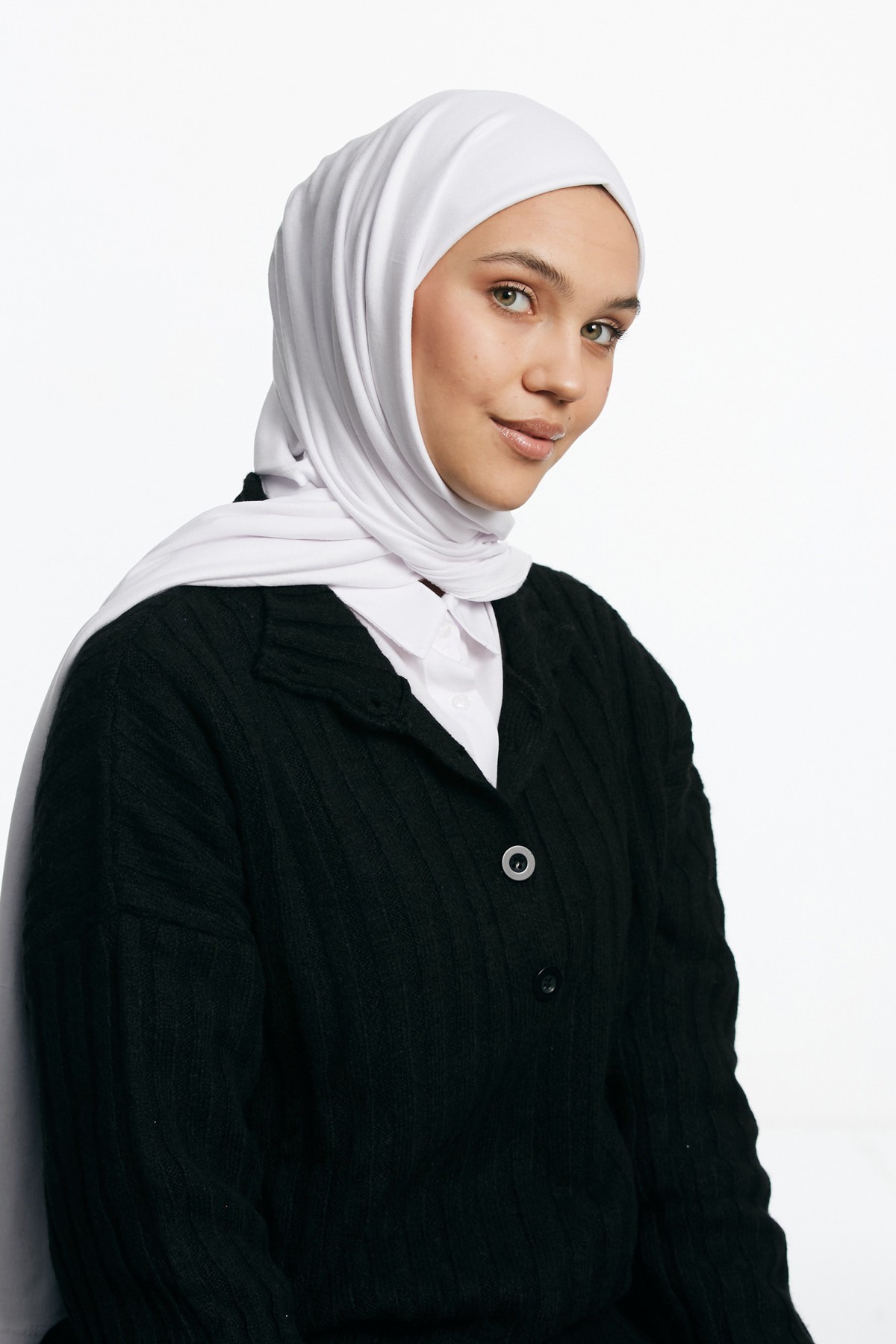 Penye Şal - Beyaz