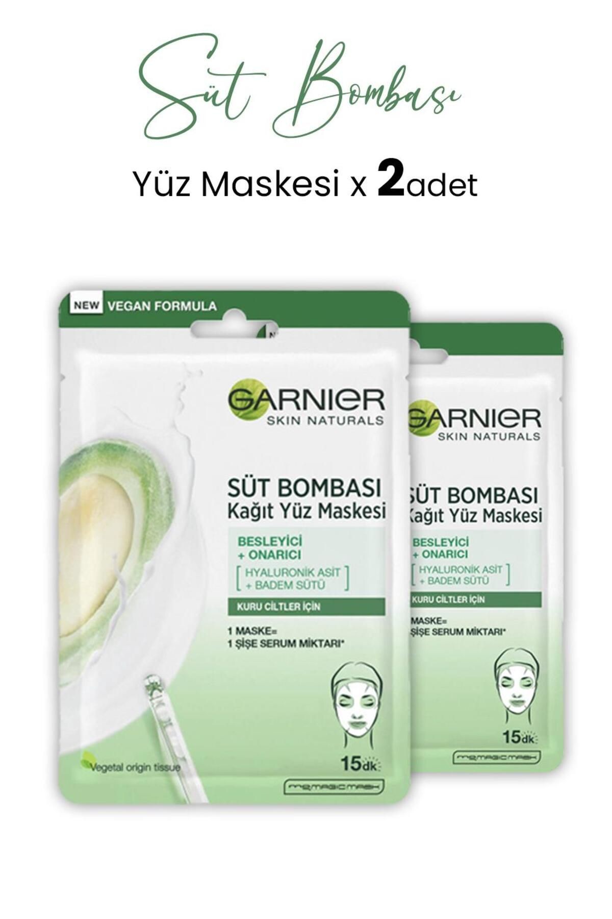 Kağıt Yüz Maskesi Süt Bombası Badem Sütü 28 gr X 2 Adet