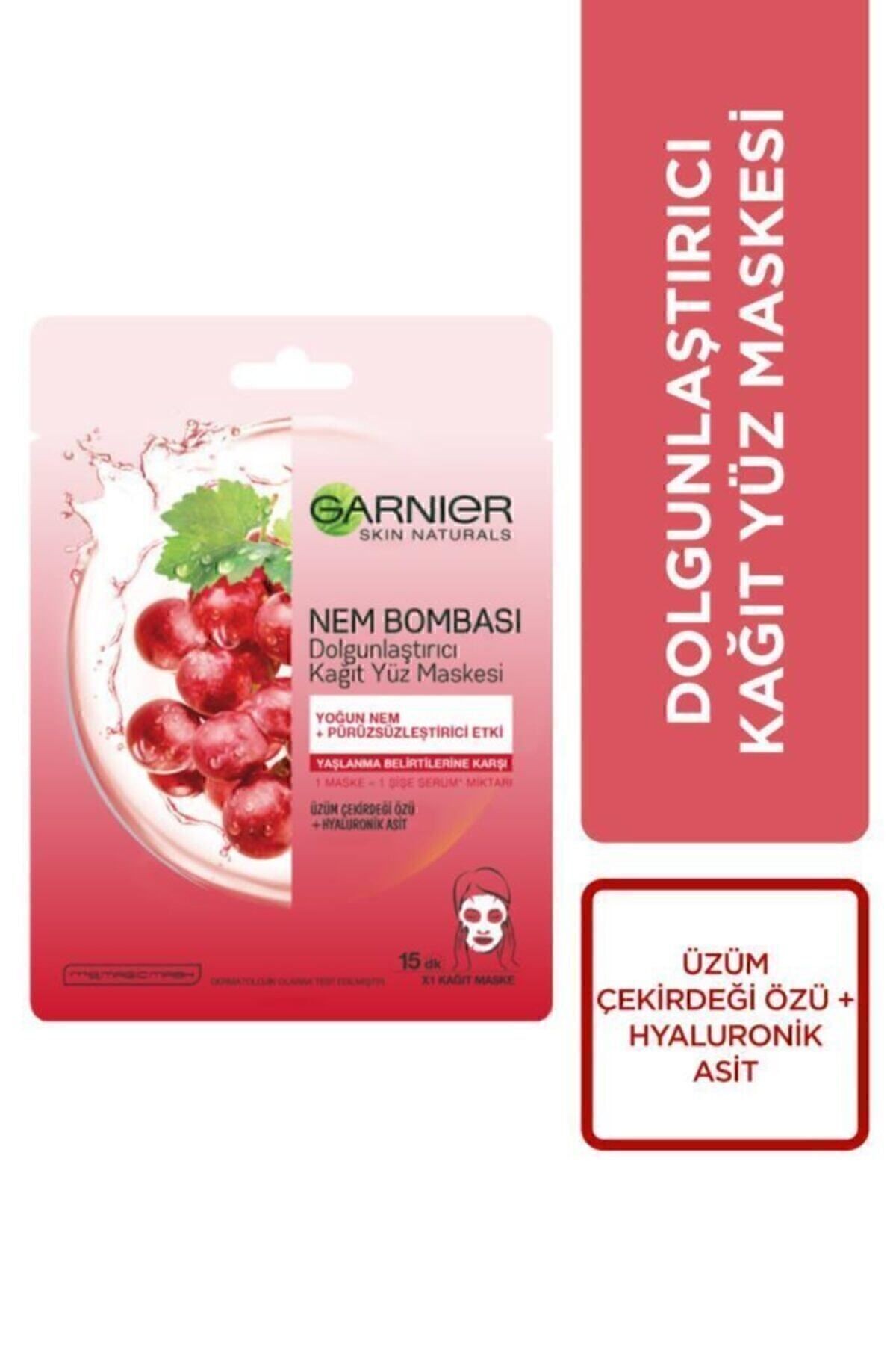 Nem Bombası Dolgunlaştırıcı Kağıt Yüz Maskesi 3'lü Set