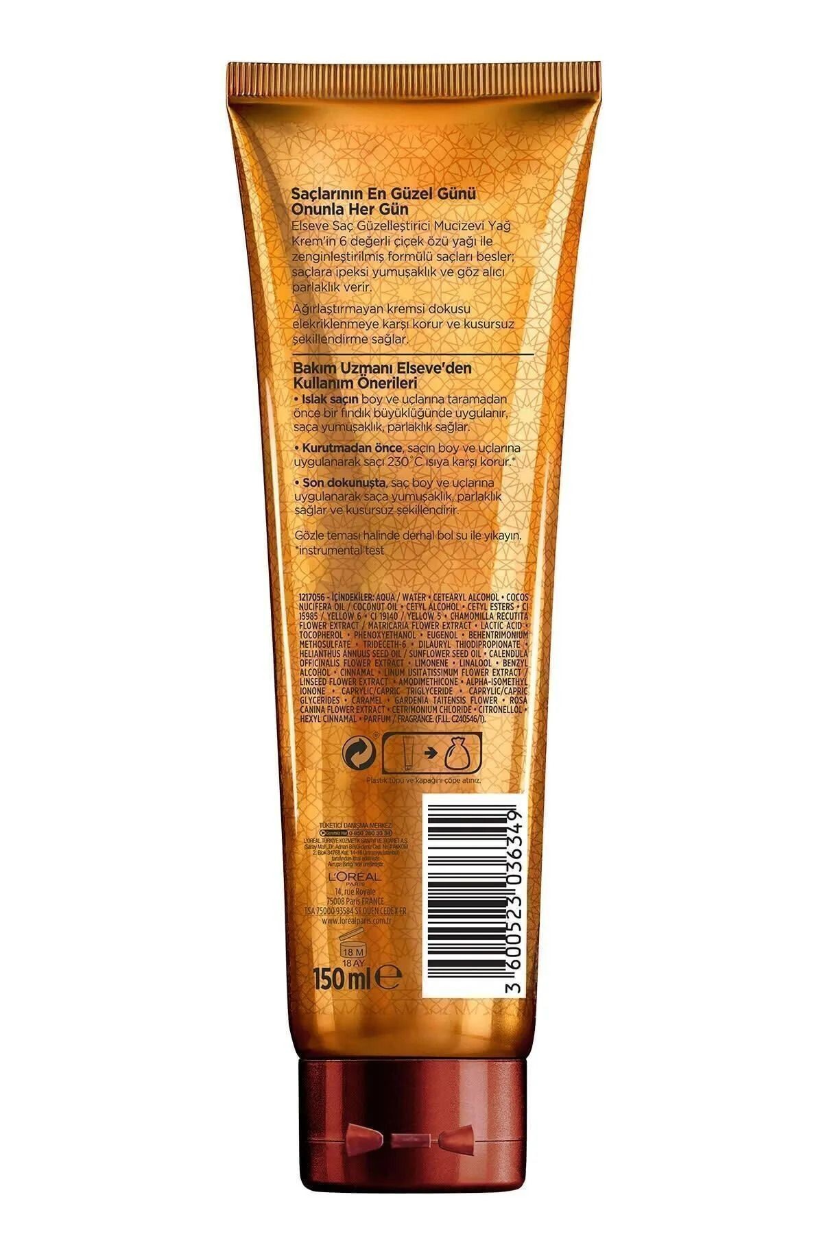 L'oreal Paris Mucizevi Yağ Oil In Krem 150ml Kuru Saçlar / 036332