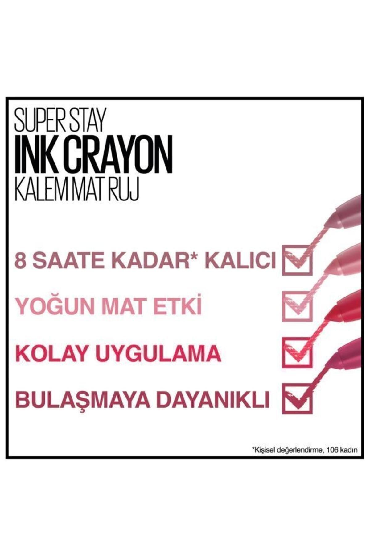 Super Stay Ink Crayon Kalem Mat Ruj - 25 Stay Exceptional