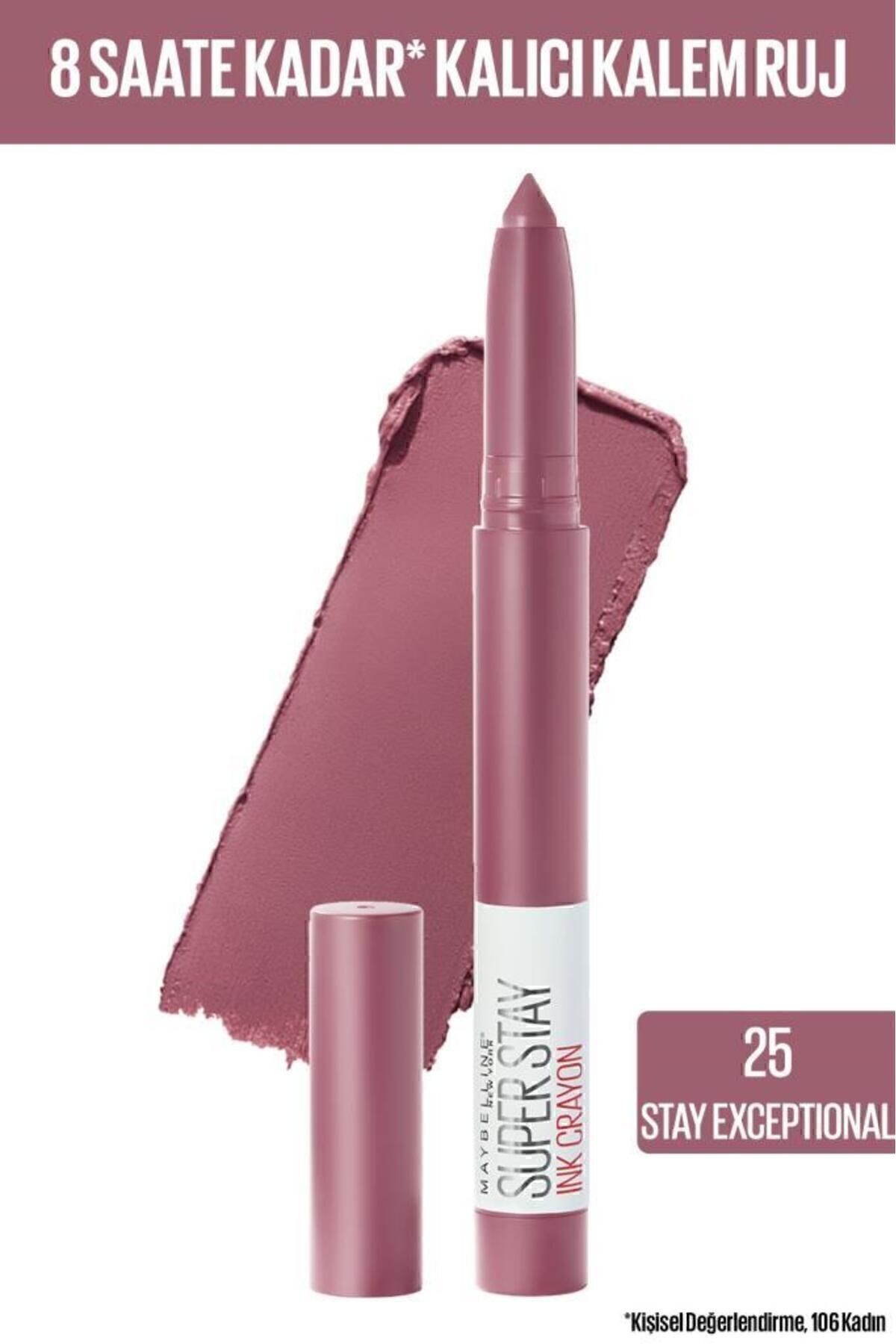 Super Stay Ink Crayon Kalem Mat Ruj - 25 Stay Exceptional