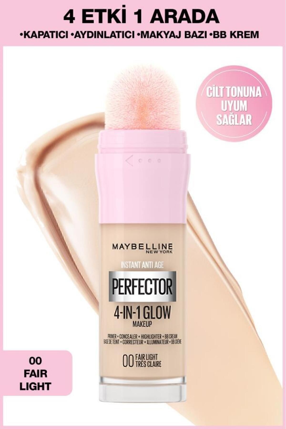 Instant Perfector Glow 4 Etki 1 Arada Fondöten / BB & CC Krem - 00 Fair Light