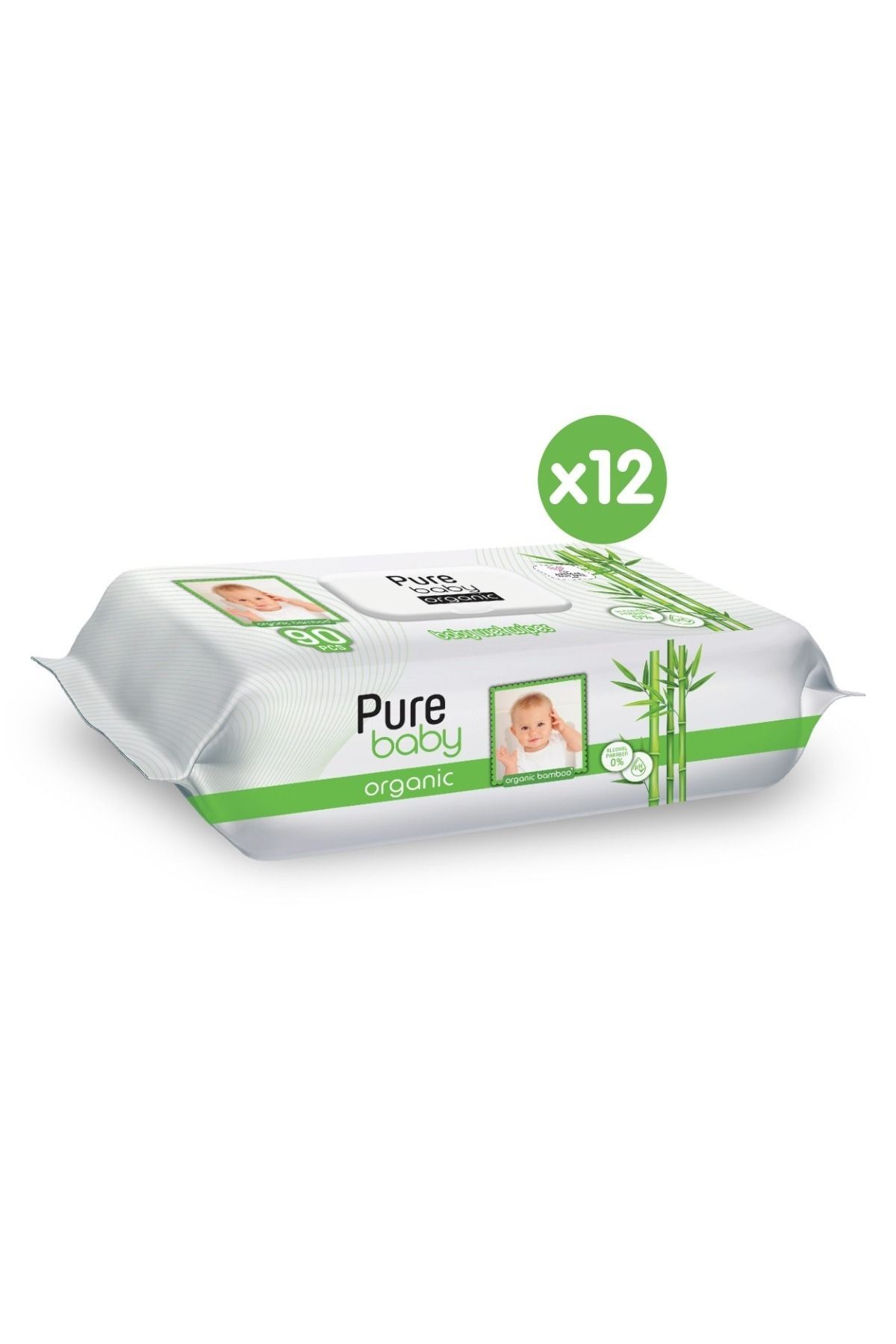 Organic Bamboo Extract Wet Towel 12×90 (1080 LEAVES)