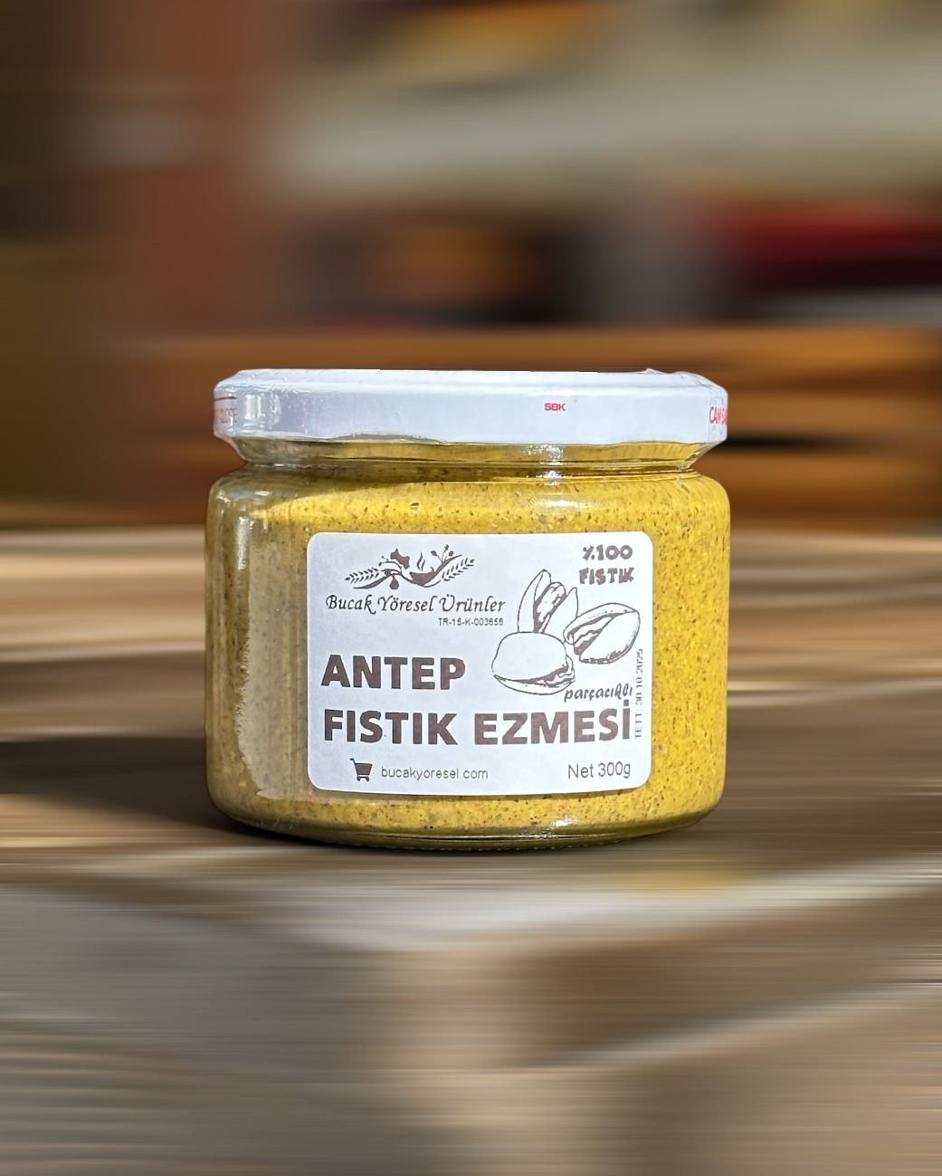 Antep Fıstık Ezmesi 300g Parçacıklı ~ Katkısız, %100 Antep Fıstık