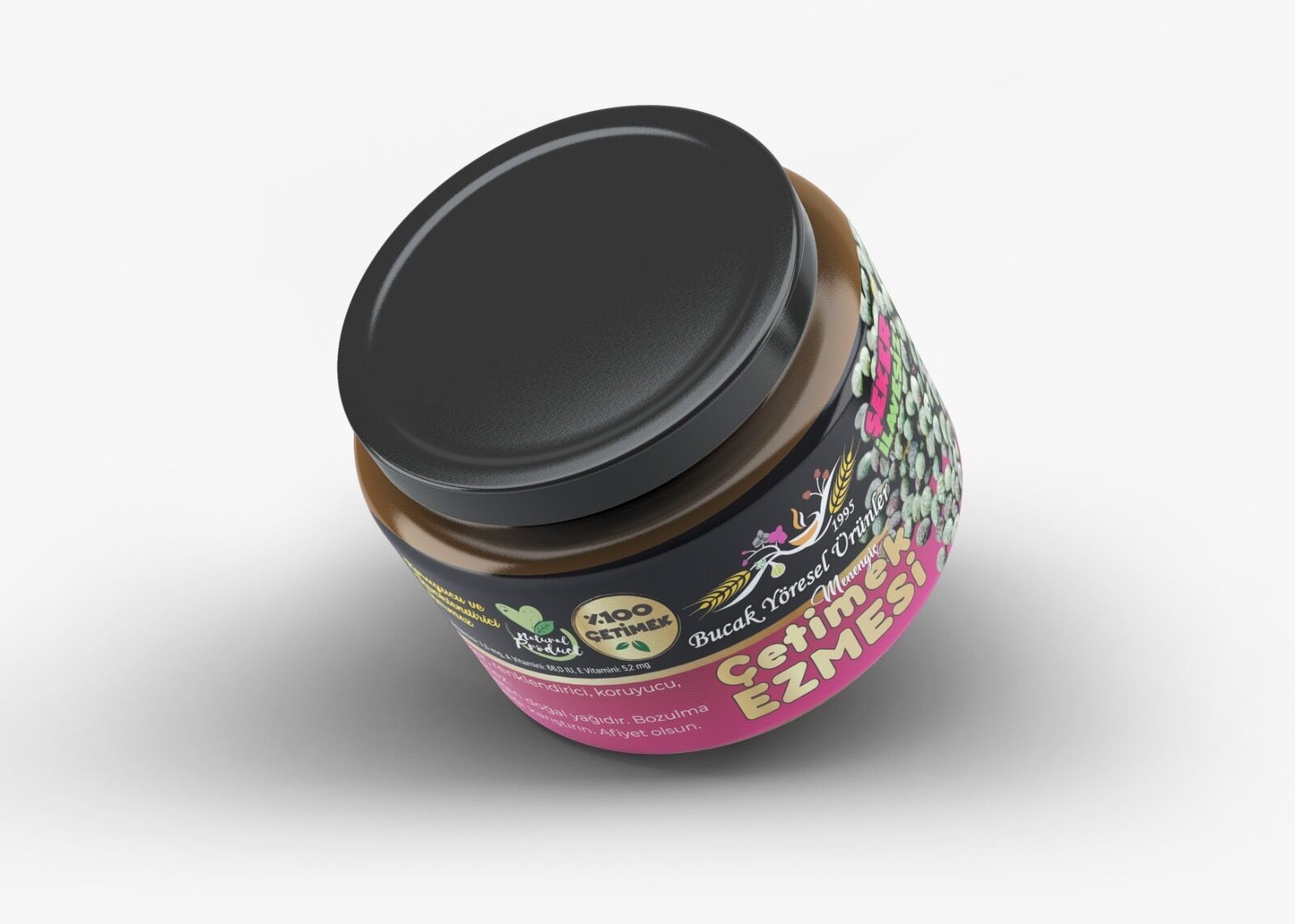 Çetimek Ezmesi 300G Katkısız, Şeker İlavesiz %100 Çetimek (Menengiç)
