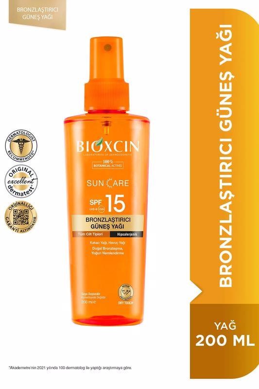 Bioxcin Sun Care SPF15 Bronzlaştırıcı Güneş Yağı 200 ml