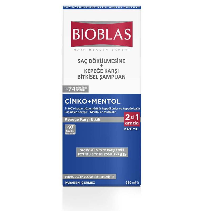 Bioblas Çinko + Mentol Kepeğe Karşı Şampuan 360 ml
