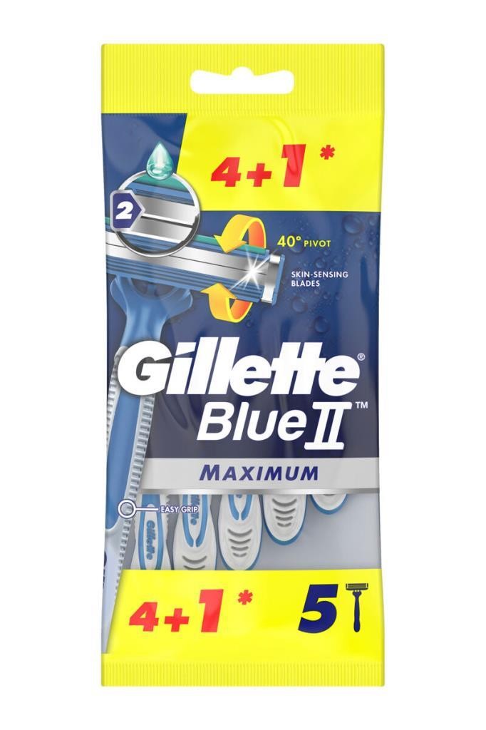 Gillette Blue2 Tıraş Bıçağı Maximum 4+1'li