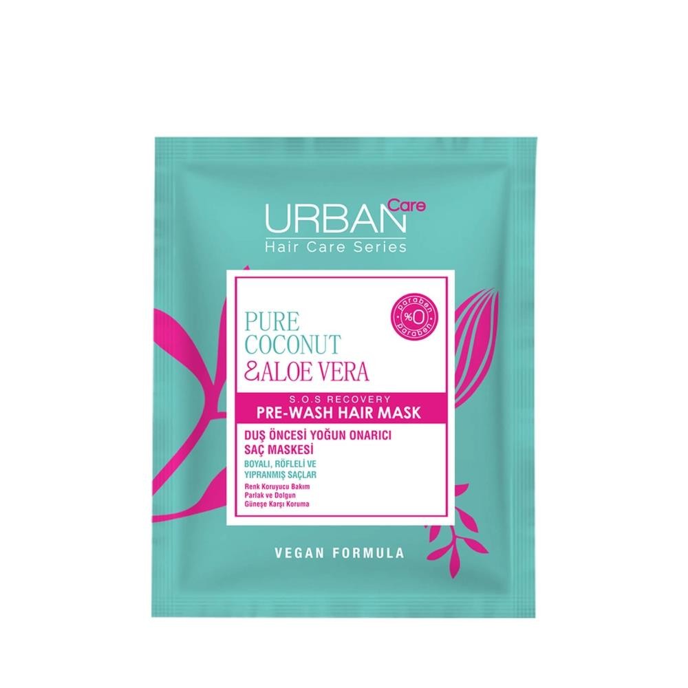 Urban Care Pure Coconut & Aloe Vera Duş Öncesi Yoğun Onarıcı Saç Maskesi 50 ml