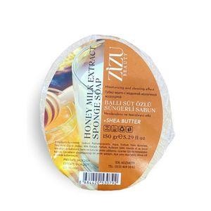 Zizu Beauty Ballı Süt Özlü Süngerli Sabun 150 gr