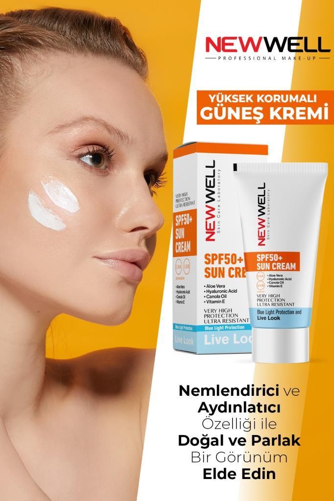 New Well Güneş Kremi Yüksek Koruma SPF50+ 50 ml 