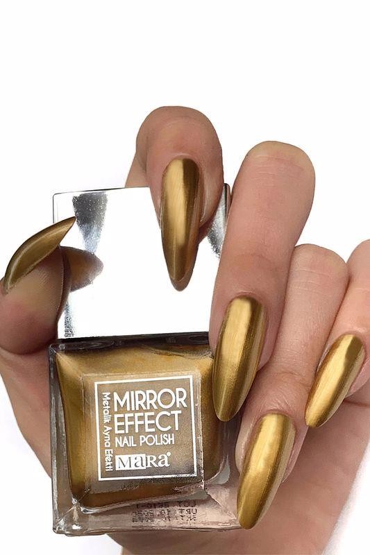 Mara Metalik Ayna Efektli Oje - Gold