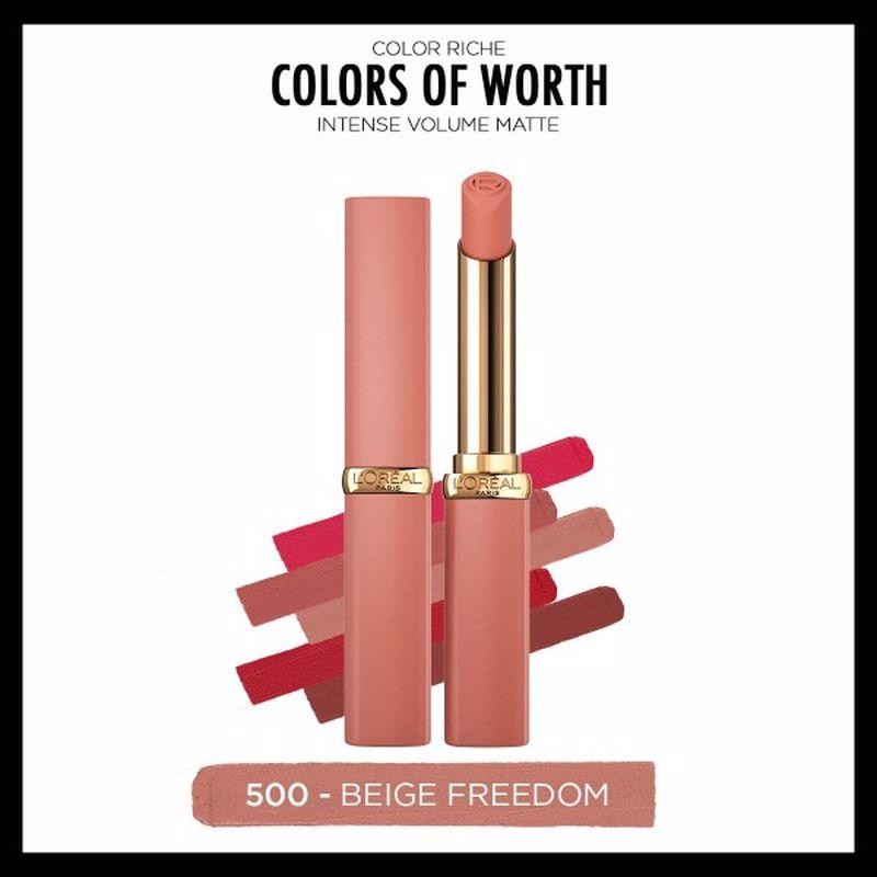 L'Oréal Paris Colors of Worth Color Riche Intense Volume Matte Ruj - 500 Beige Freedom