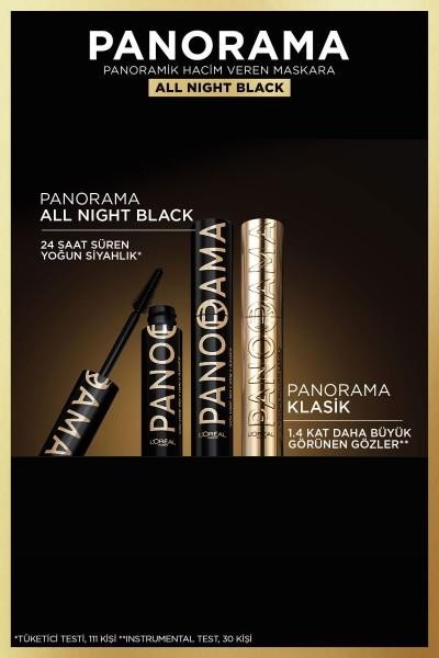  L'Oréal Paris Panorama Hacim Veren Maskara All Night Black - Siyah