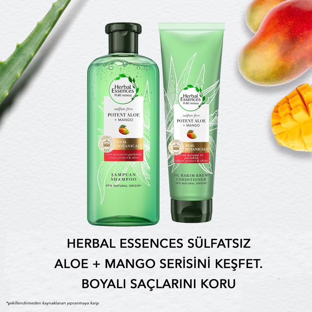 Herbal Essences Aloe Gücü + Mango Sülfatsız Şampuan 380 ml
