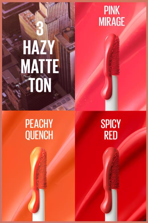 Maybelline New York Sunkisser Hazy Matte Likit Allık - 34 Peachy Quench