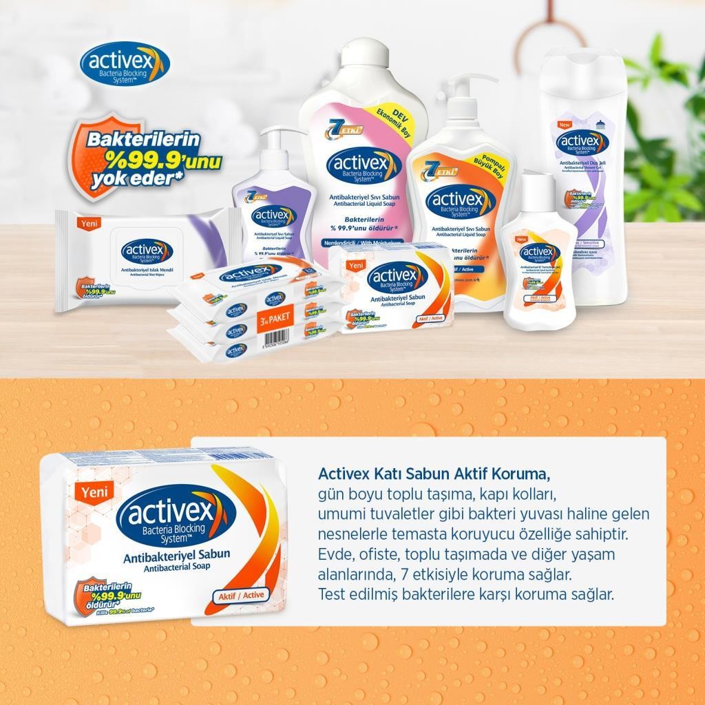 Activex Antibakteriyel Katı Sabun Aktif 4x80 gr