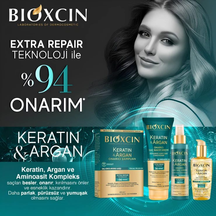 Bioxcin Keratin & Argan Onarıcı Şampuan 300 ml 3 Al 2 Öde