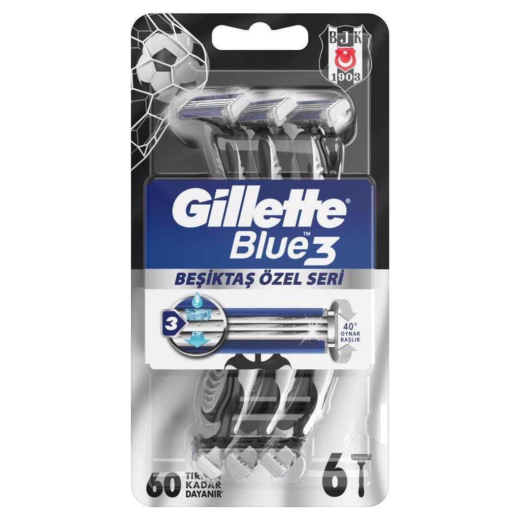 Gillette Blue 3 Tıraş Bıçağı 6'lı - Beşiktaş Özel Seri