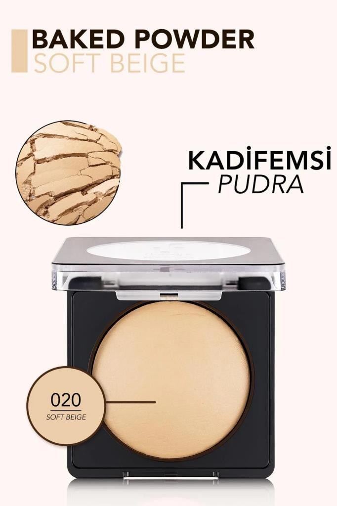 Flormar Yüksek Pigmentli & Doğal Işıltılı Fırınlanmış Kompakt Pudra - 020 