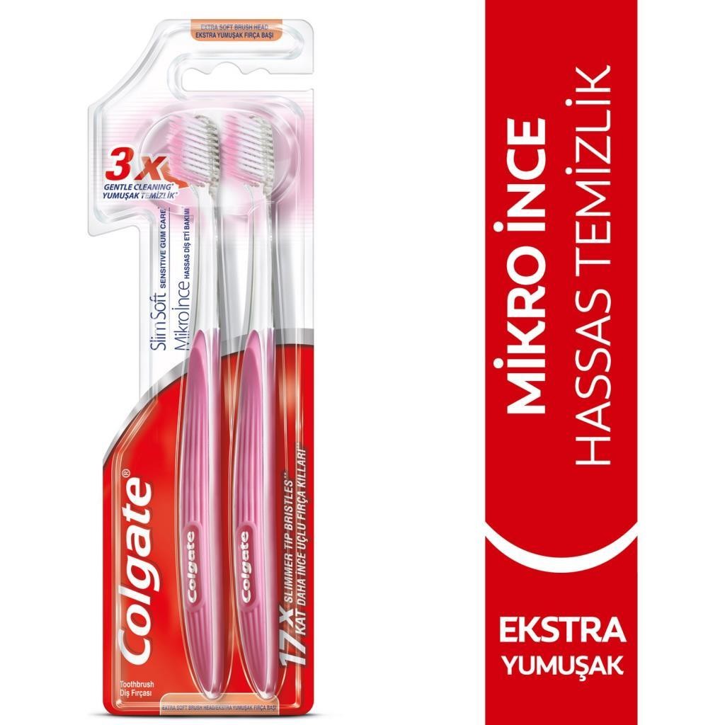 Colgate Mikro İnce Hassas Diş Eti Bakımı Diş Fırçası 1+1 - Extra Yumuşak