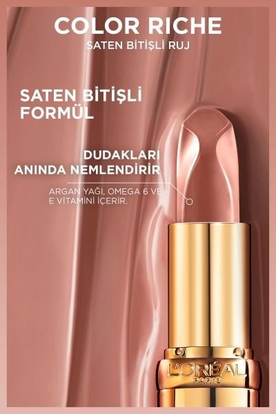 L'Oréal Paris Color Riche Saten Bitişli Ruj - 540 Nude Unstoppable