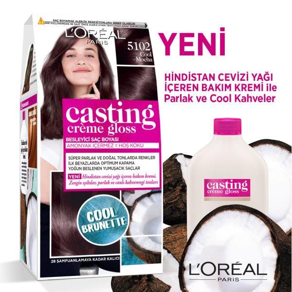 L’Oréal Paris Casting Crème Gloss Saç Boyası - 5102 Cool Mocha