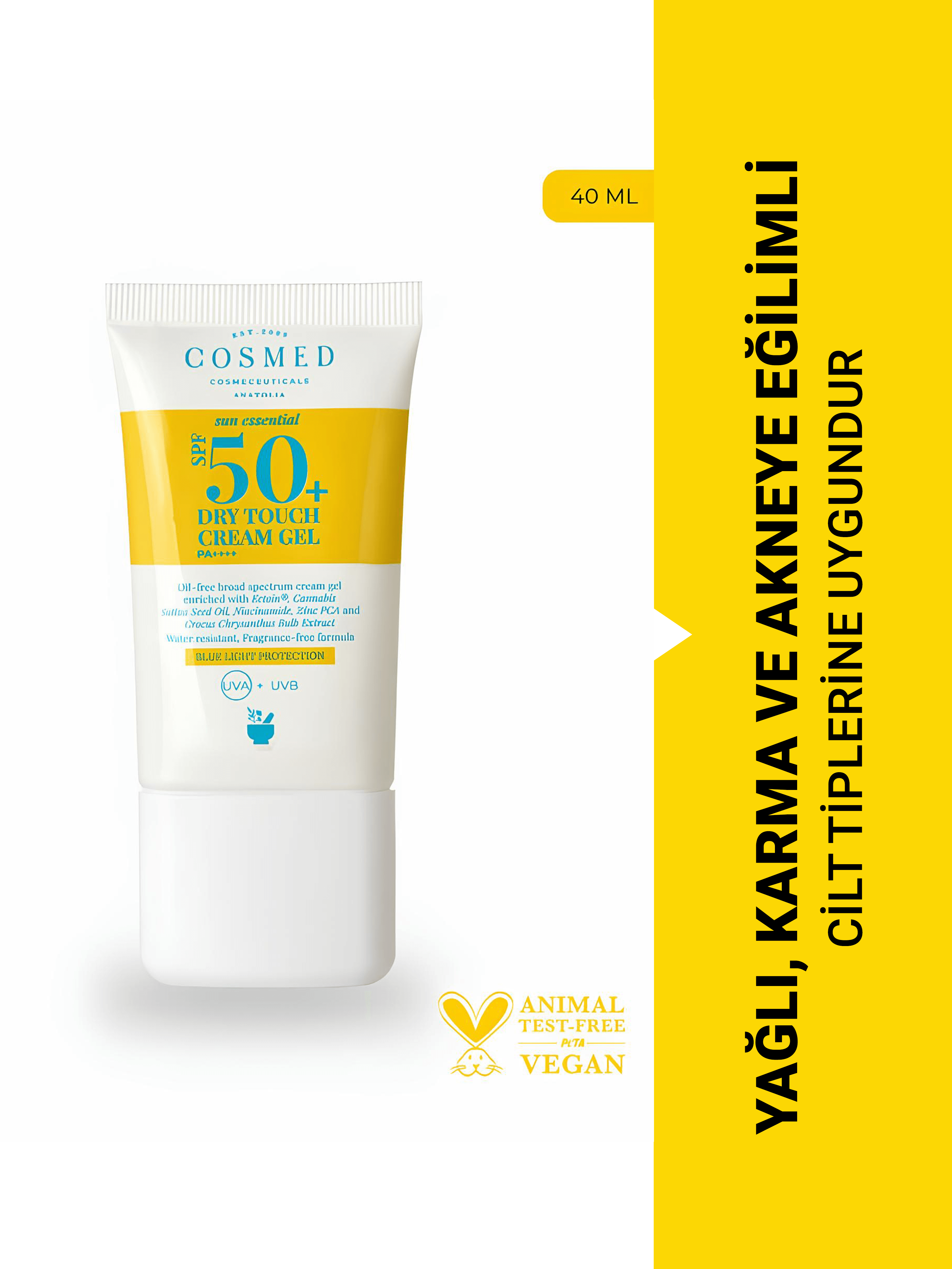 Cosmed Sun Essential Spf50+ Dry Touch Cream Gel 40 ml 