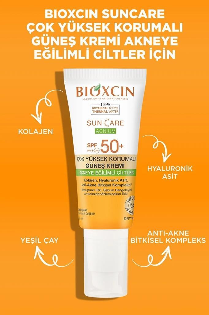 Bioxcin Sun Care Akneye Eğilimli Ciltler İçin Güneş Kremi SPF50 - 50 ml