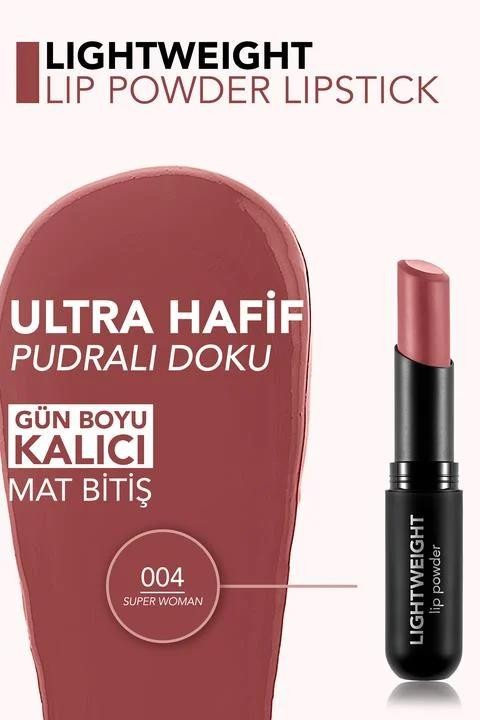 Flormar Lightweight Lip Powder Yüksek Pigmentli & Mat Bitişli Ultra Hafif Ruj - 004