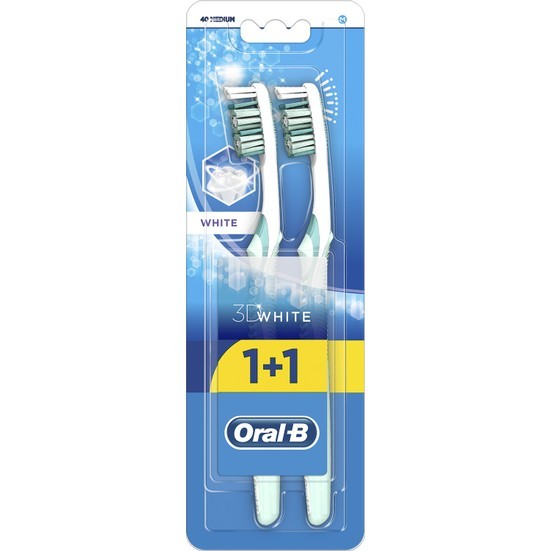Oral-B Diş Fırçası 3 Boyutlu Beyazlık 40 Orta 1 Alana 1 Bedava Paketi