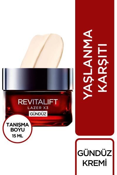 L’Oréal Paris Revitalift Lazer X3 Yoğun Yaşlanma Karşıtı Gündüz Bakım Kremi 15 ml