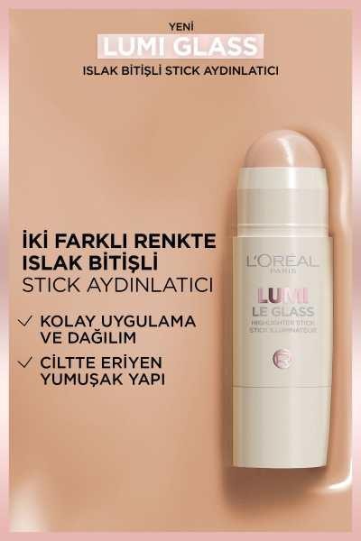  L'Oréal Paris Lumi Glass Islak Bitişli Stick Aydınlatıcı - 620 Glassy Pink Ballet