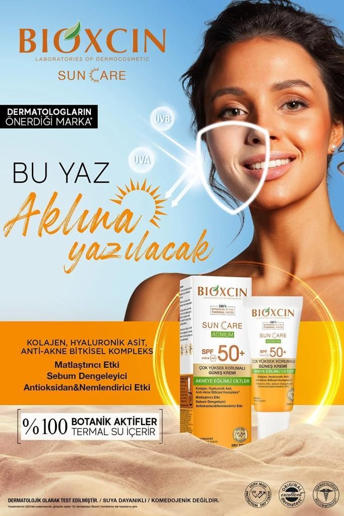 Bioxcin Sun Care Akneye Eğilimli Ciltler İçin Güneş Kremi SPF50 - 50 ml