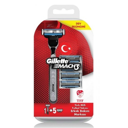 Gillette Mach3 Yedek Tıraş Bıçağı 5'li (Tıraş Makinesi Hediyeli)
