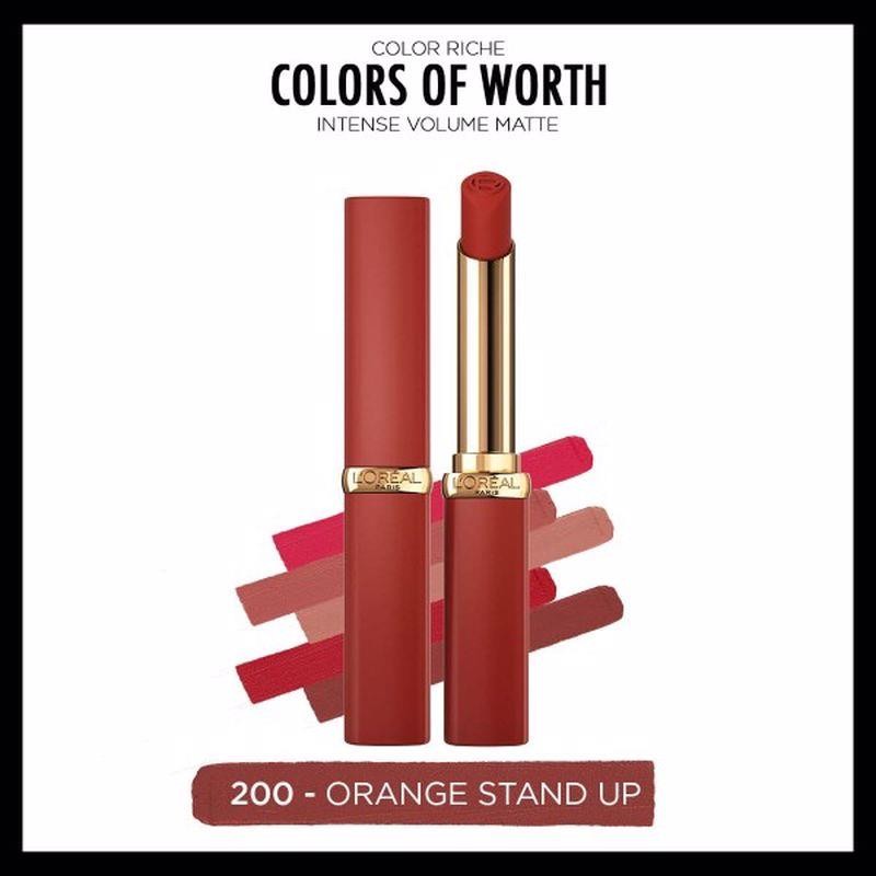 L'Oréal Paris Color Riche Colors of Worth Intense Volume Matte Ruj - 200 Orange Stand Up