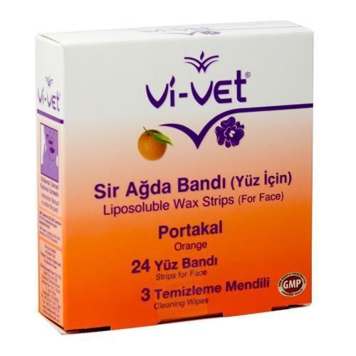 Vi-Vet Sir Ağda Bandı (Yüz İçin) Portakal 24'lü