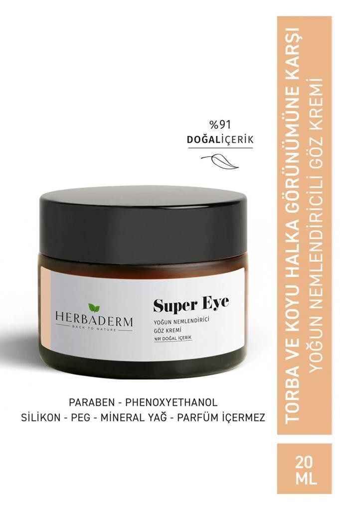 Herbaderm Super Eye Aydınlatıcı ve Kırışıklık Karşıtı Nemlendirici Göz Kremi 20 ml