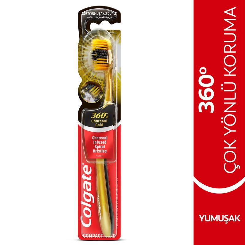 Colgate 360 Charcoal Gold Diş Fırçası - Yumuşak