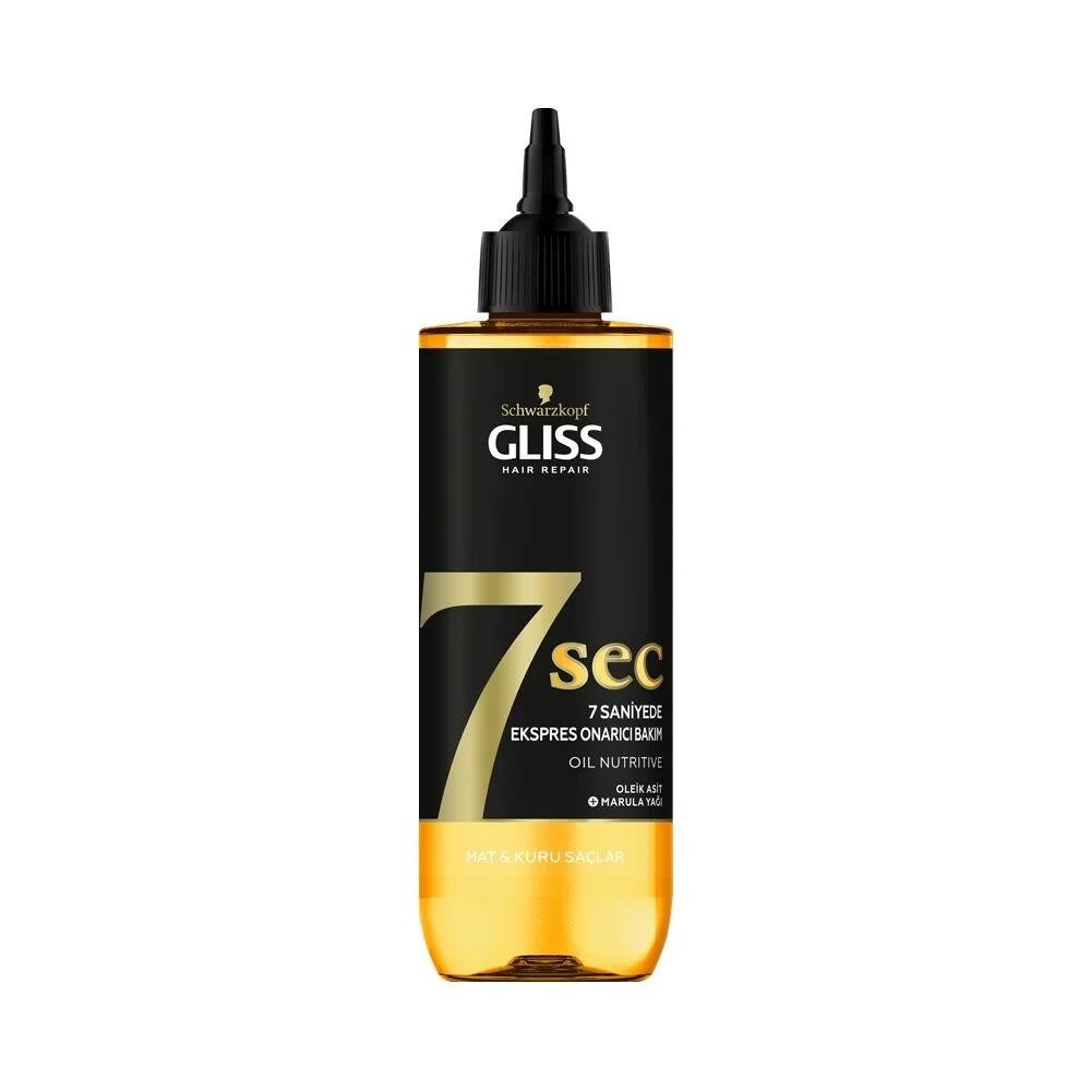 Gliss 7 Saniye Express Onarıcı Bakım Mat & Kuru Saçlar İçin Saç Bakım Yağı 200 ml