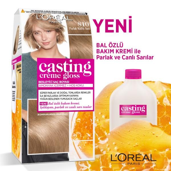 L’Oréal Paris Casting Crème Gloss Saç Boyası - 810 Parlak Küllü Sarı