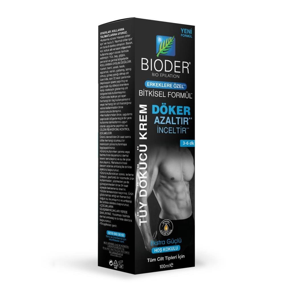 Bioder Bio Epilation Erkekler için Tüy Dökücü Krem 100 ml