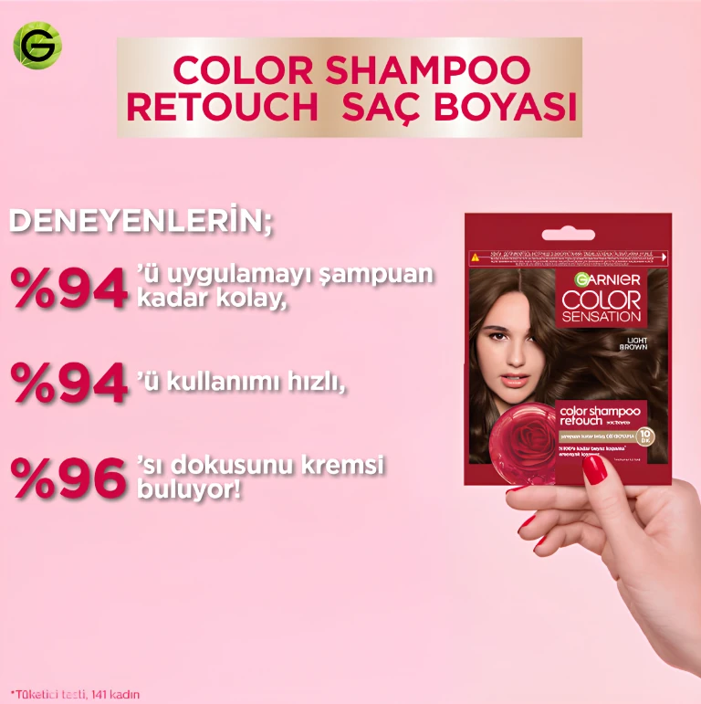 Garnier Color Shampoo Retouch Sampuan Kolaylığında Dip Boyası Medium Blonde 7.0