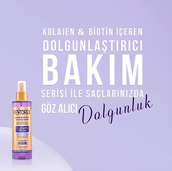 Restorex Kolajen&Biotin Sıvı Saç Kremi 200 ml X2