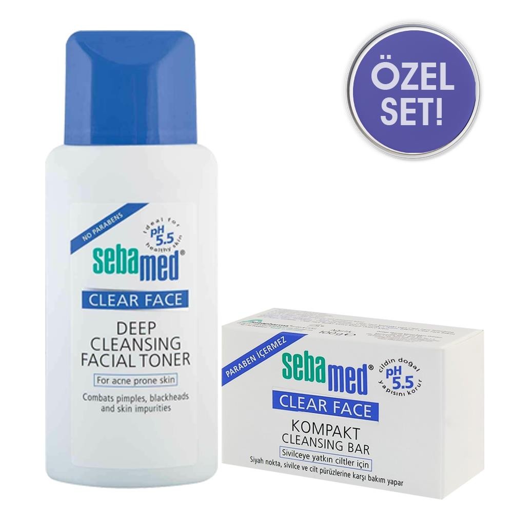 Sebamed Clear Face Compact Sabun 100gr + Clear Face Yüz Toniği 150ml