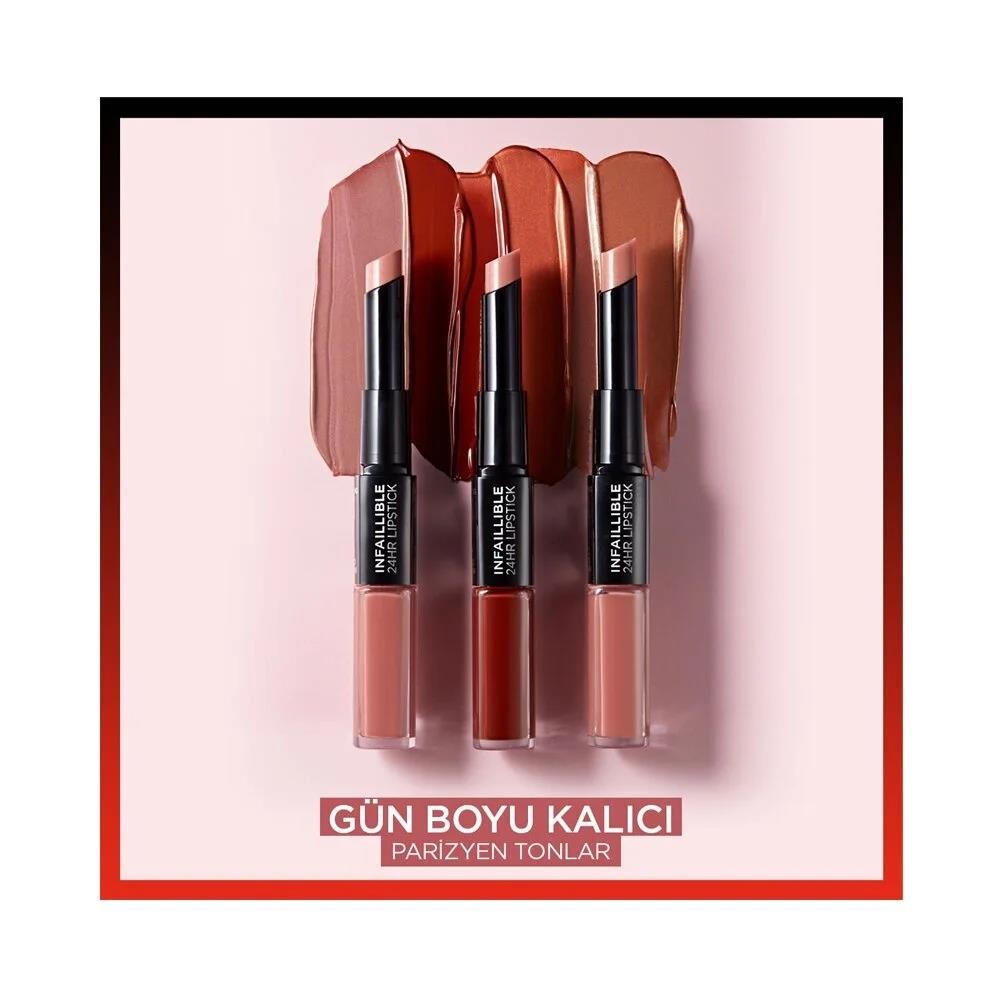 L’Oréal Paris Infaillible 2-Step 24HR Lipstick Likit Ruj & Balm - 213 Toujours Teaberry